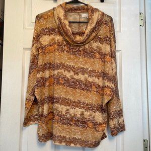 New Directions Fall Essential Hacci cowl neck Sweater/kimono/poncho/cardigan PM